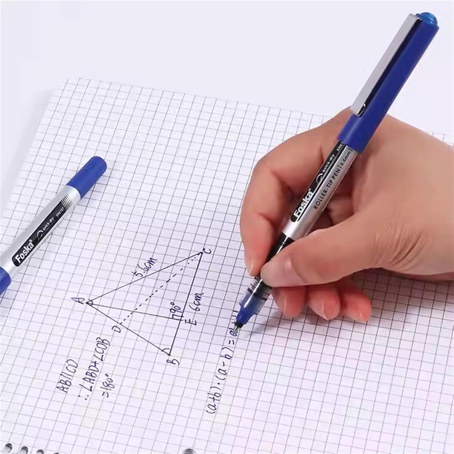 Pack of 3 0.5mm Bullet Tip Roller Tip Blue Pens