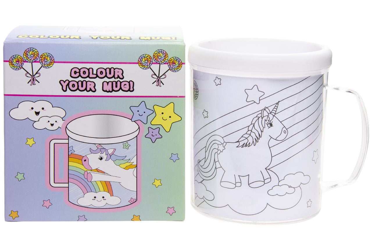 Unicorn Theme Color Your Own Mug