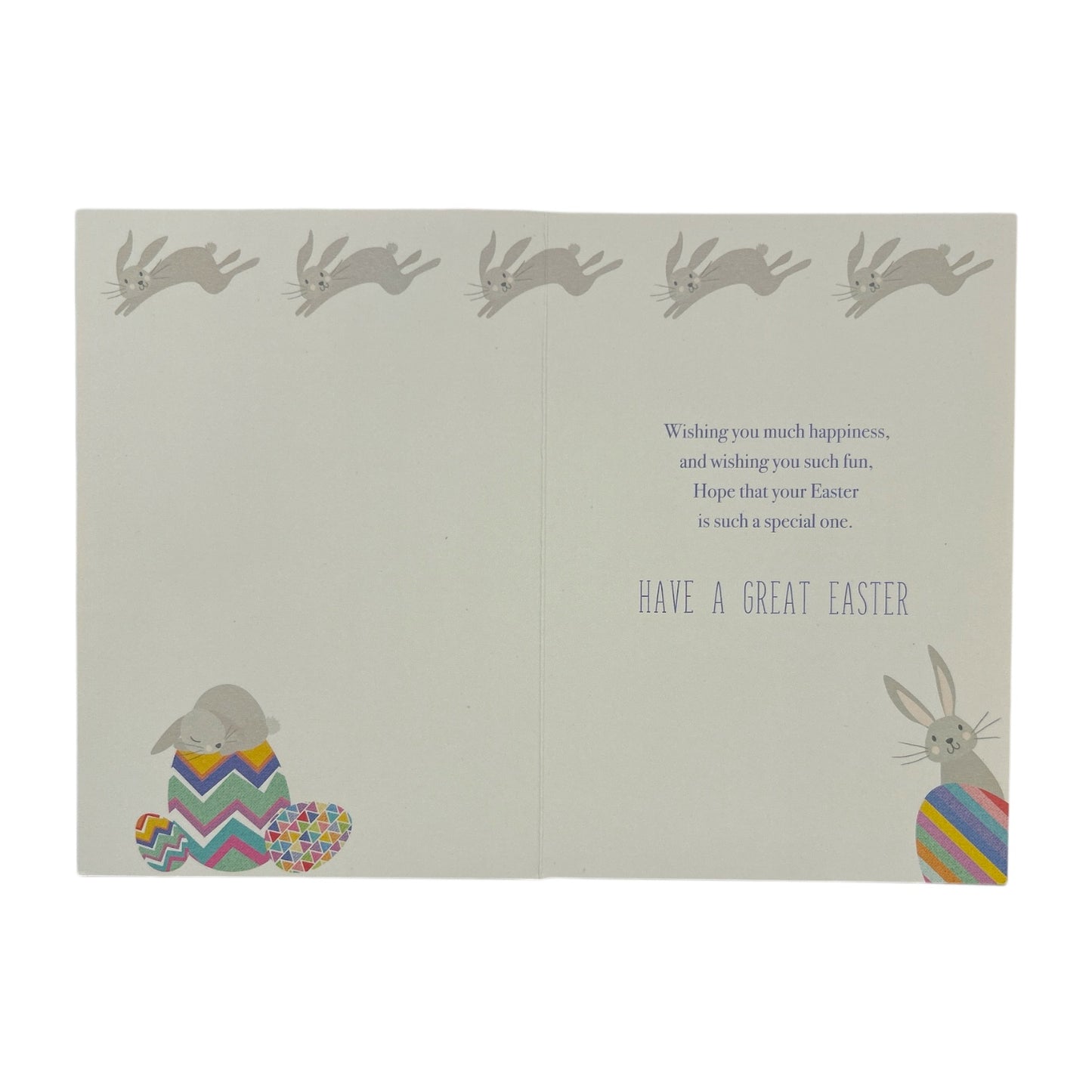 For Son Multicoloured Eggs Pattern Design Easter Card