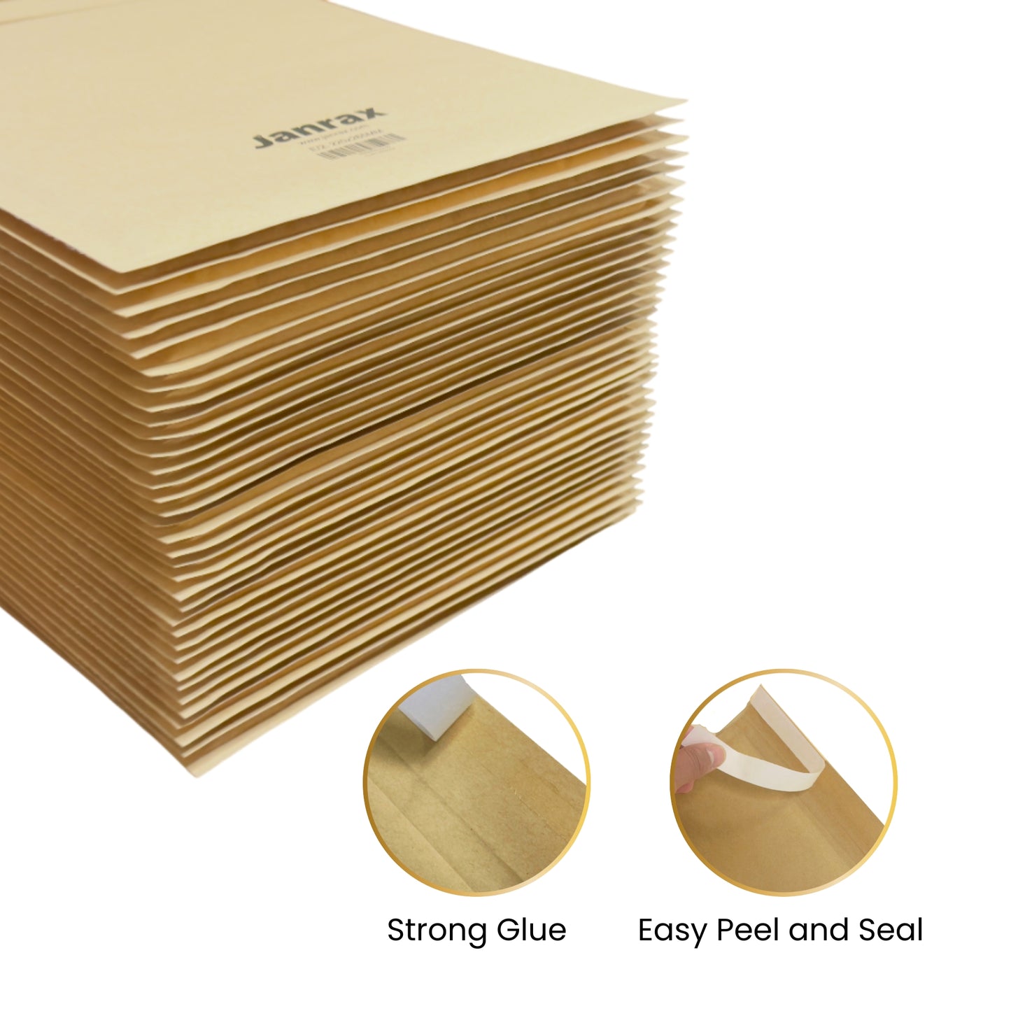 Pack of 100 Bubble Lined Size 6/J Padded Brown Postal Envelopes by Janrax