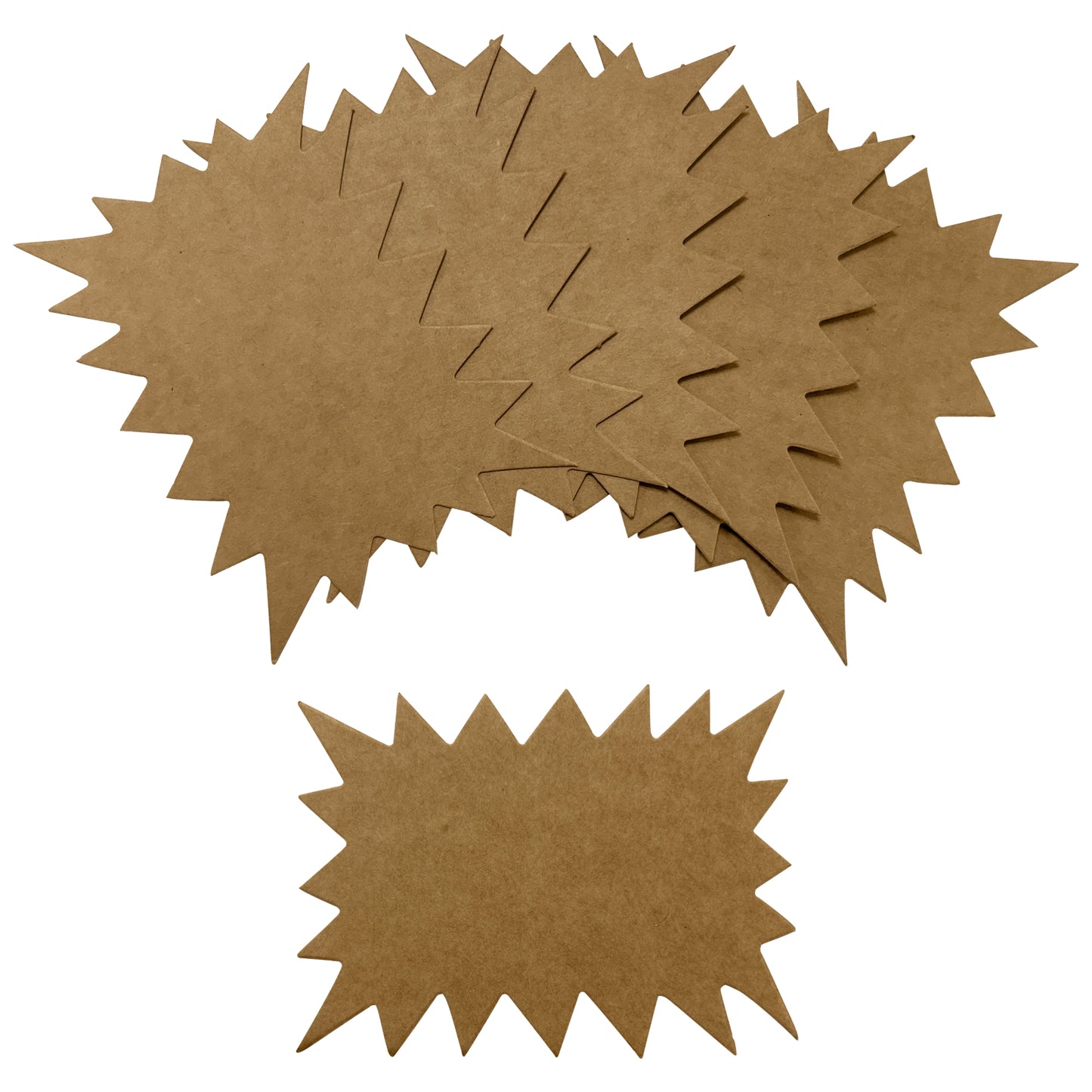 Pack of 600 Brown Kraft Flashes 100 x 75mm