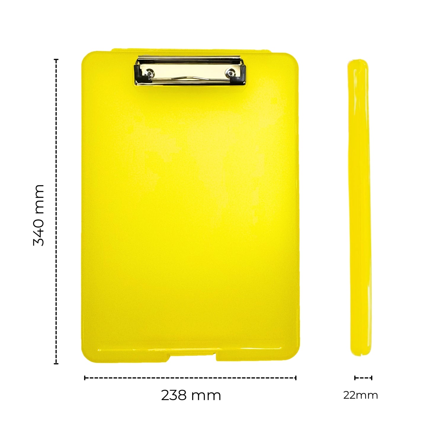 Pack of 12 Assorted Colour A4 Clipboard Box Files