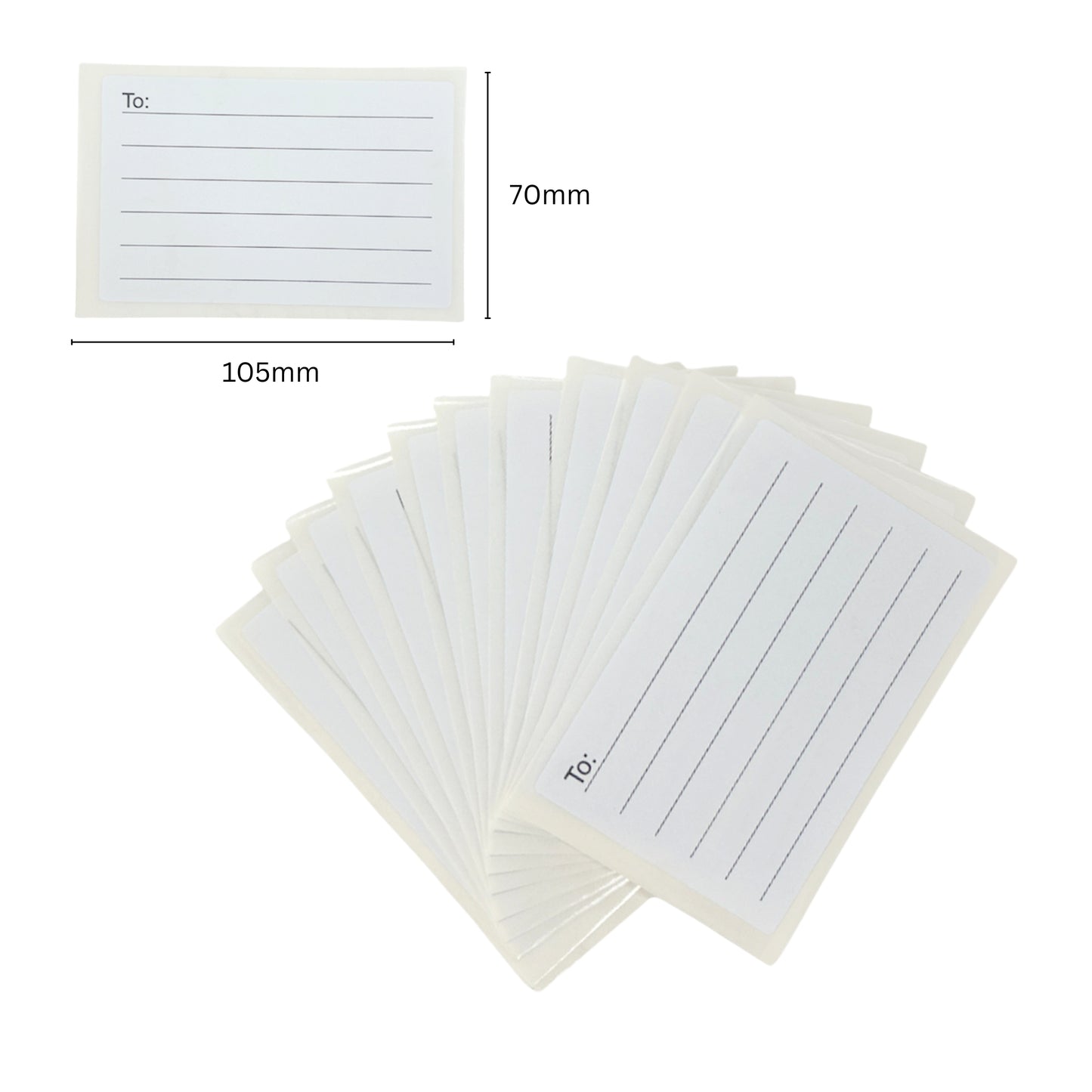 Pack of 12 Self Adhesive Parcel Labels 70x105mm
