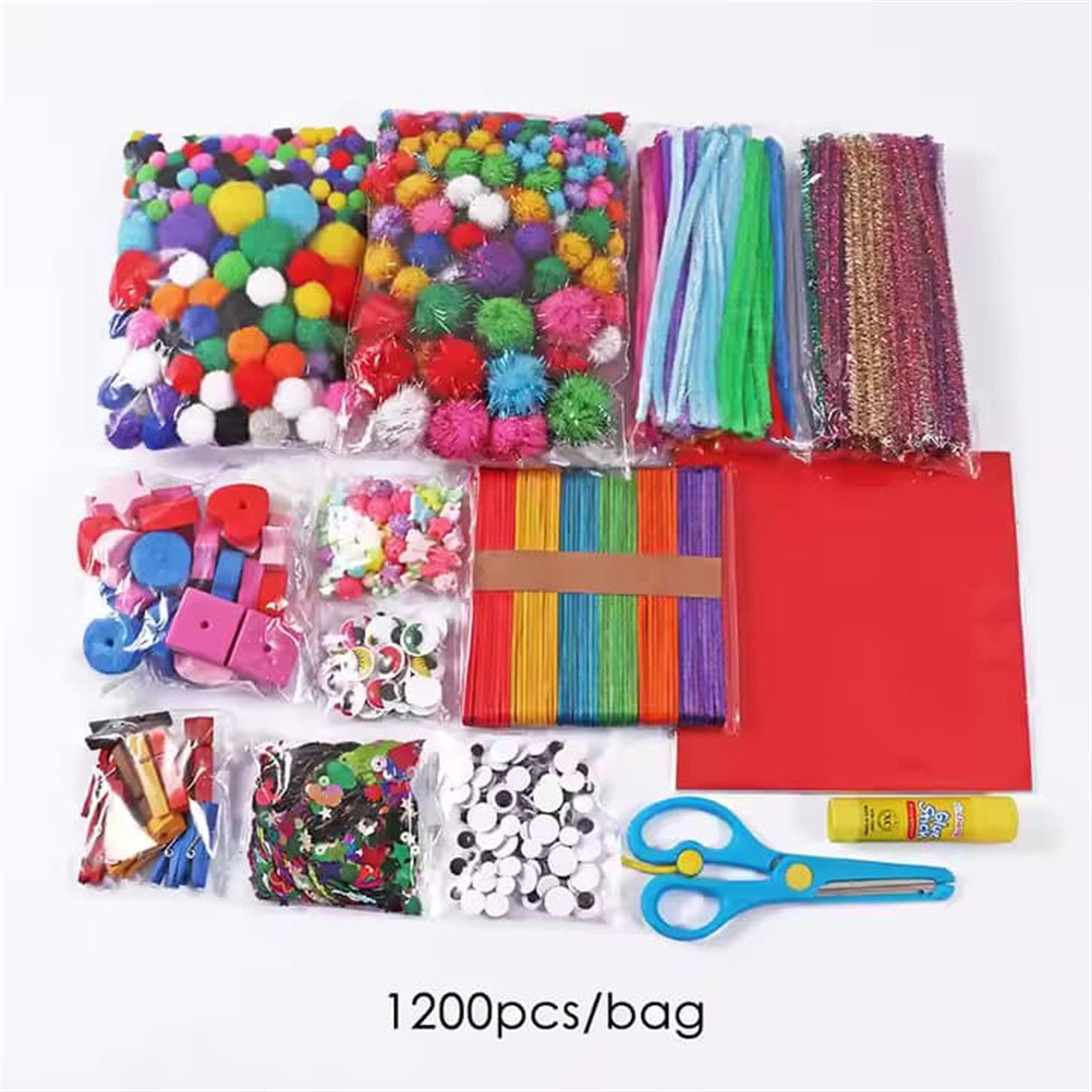 Pack of 1200 Pieces DIY Arts and Crafts Set