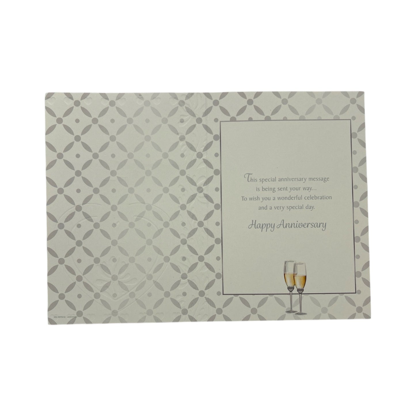 To Sister & Brother-In-Law Heart with Champagne Glass Design Anniversary Card
