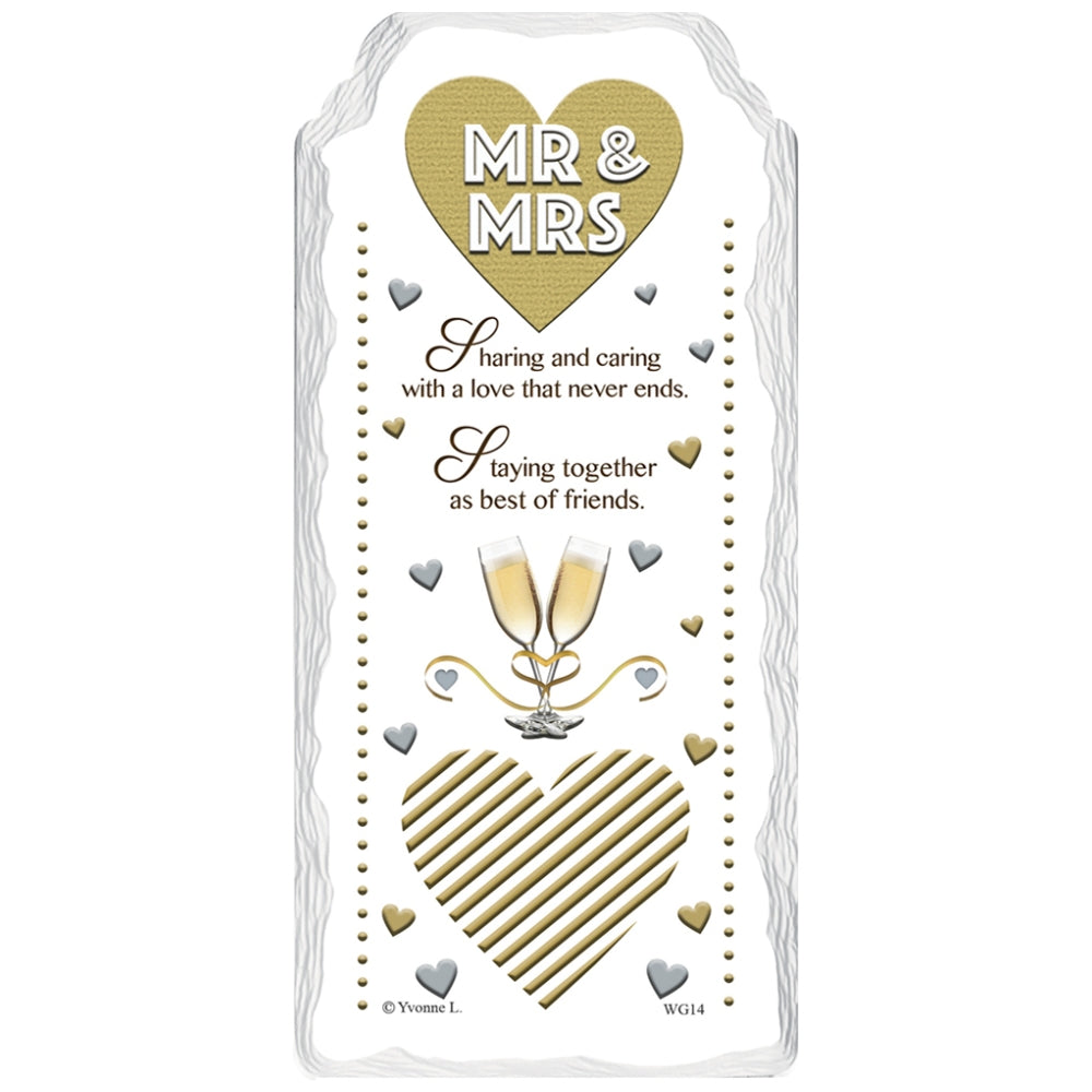 Mr & Mrs Sentimental Handcrafted Ceramic Plaque