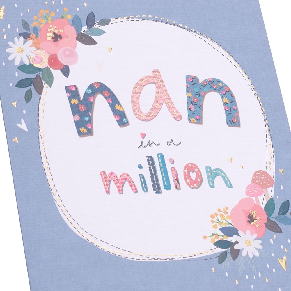 Gold Foil Detail Design Nan Mother's Day Card