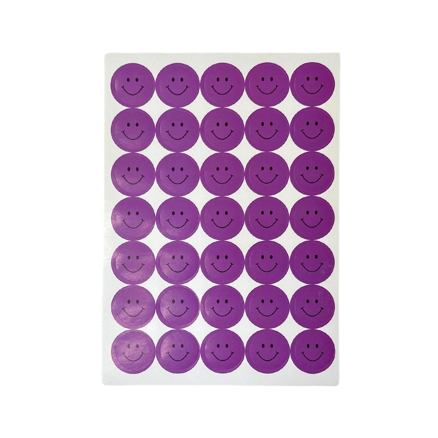 Pack of 420 Purple Smile Face 24mm Self-Adhesive Labels