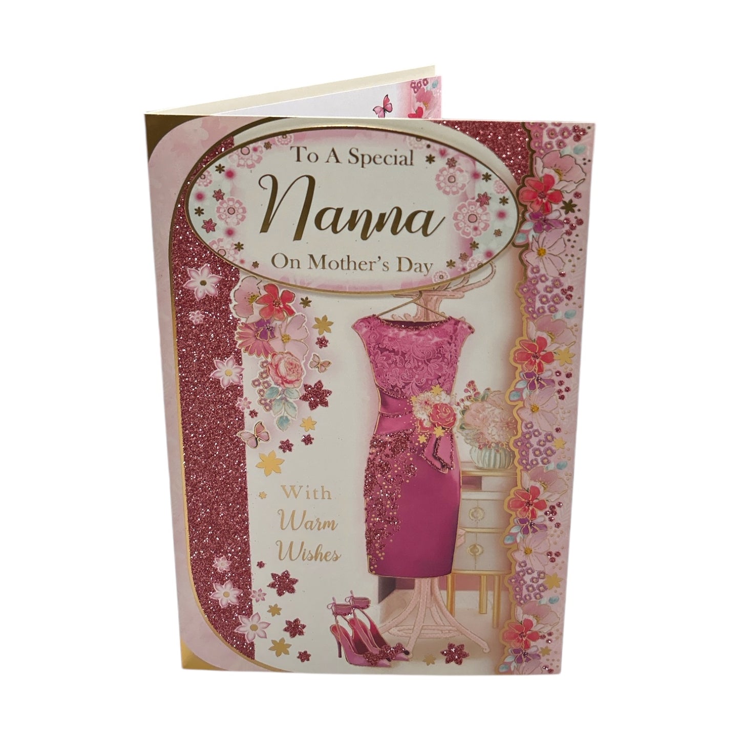 To A Special Nanna Beautiful Pink Dress Design Mother's Day Card