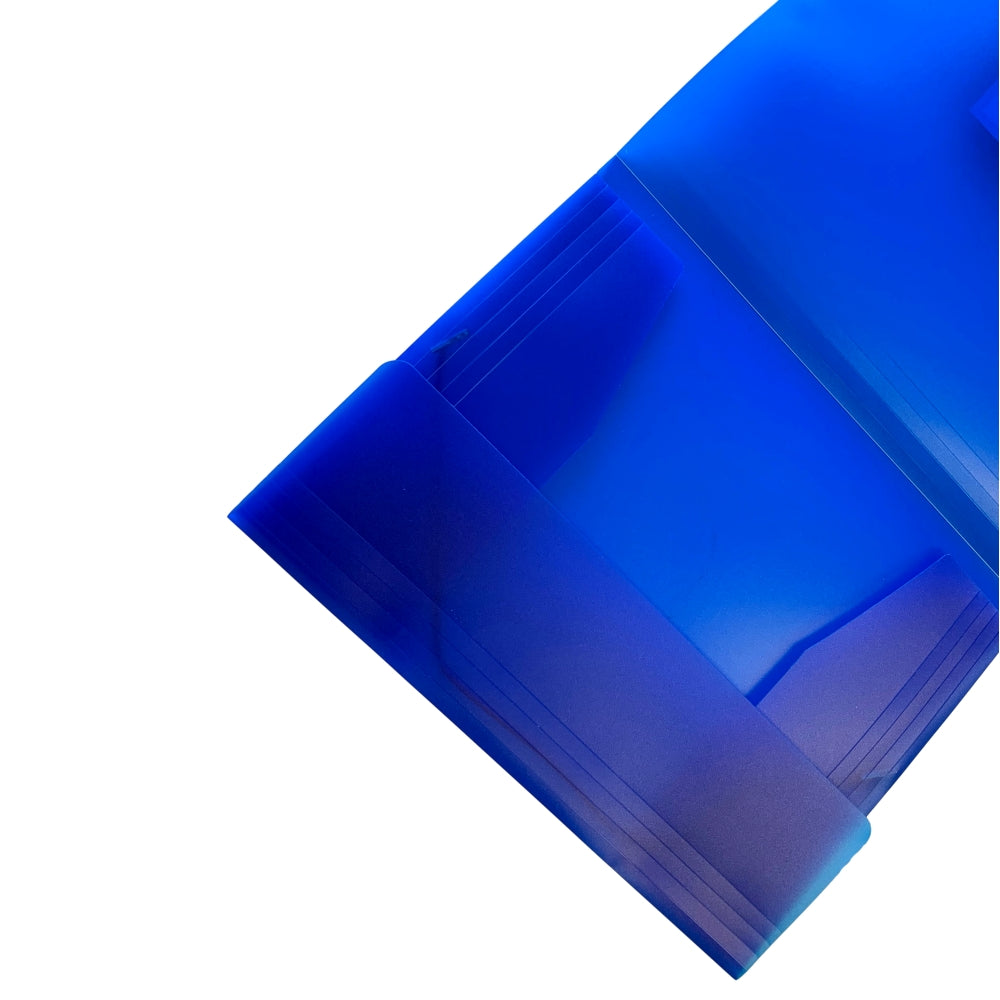 Pack of 12 A4 Clearview Blue 3 Flap Folders with Elasticated Closure