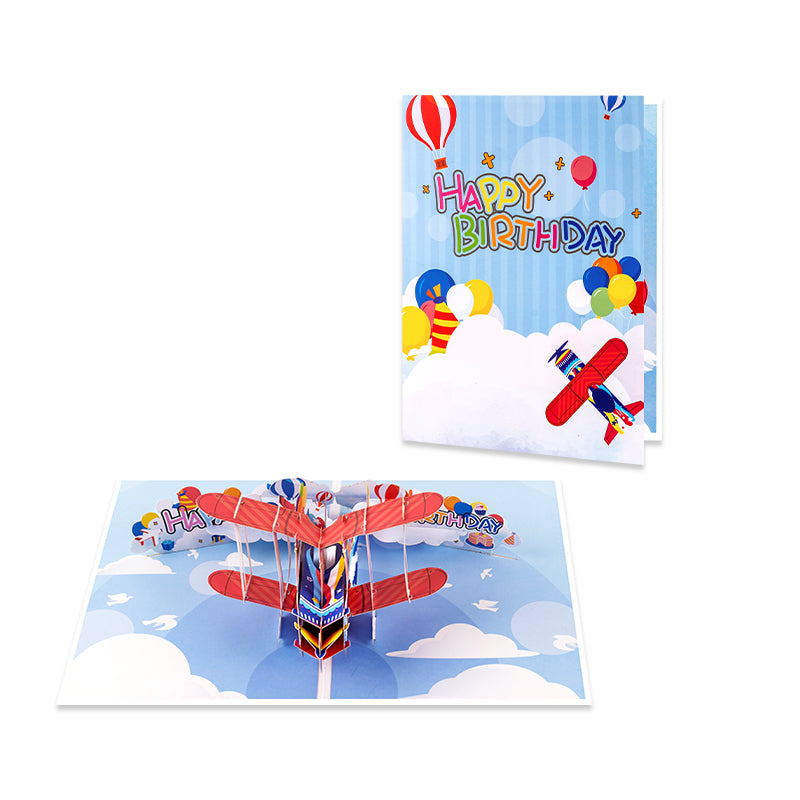 Wings of Joy 3D Airplane Pop Up Kids Birthday Card