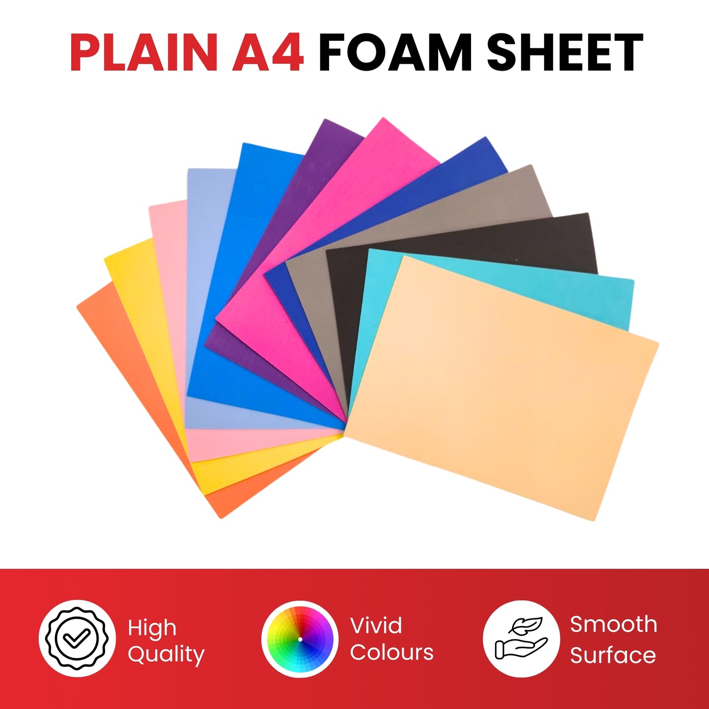 Pack of 10 A4 Dark Blue Coloured Eva Foam Sheets