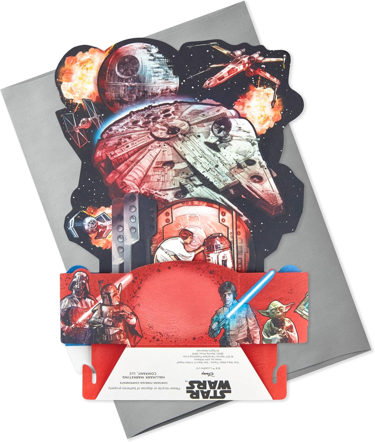 Star Wars Theme Pop Up Birthday Card with Music Out of this Galaxy