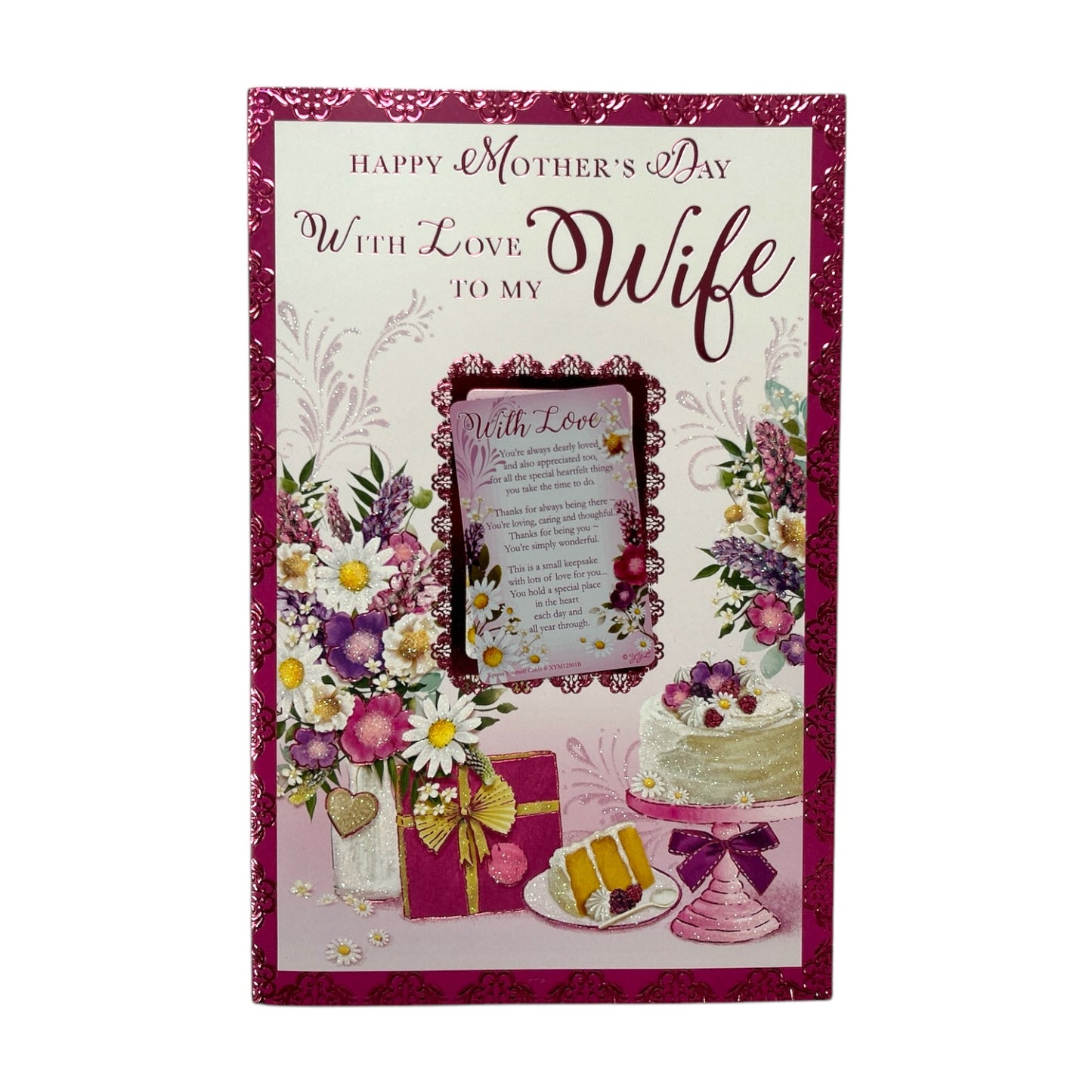With Love to My Wife Floral Design Keepsake Mother's Day Boxed Card