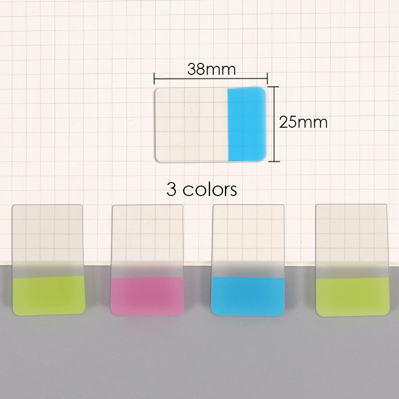 Pack of 45 PET Sticky Index Page Markers 25 x 38mm