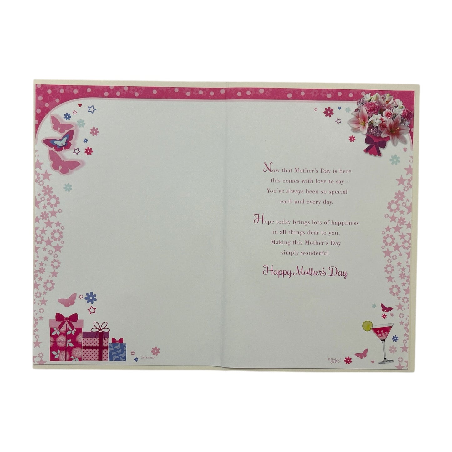 For A Special Mum Beautiful Pink Floral and Gift Design Mother's Day Card