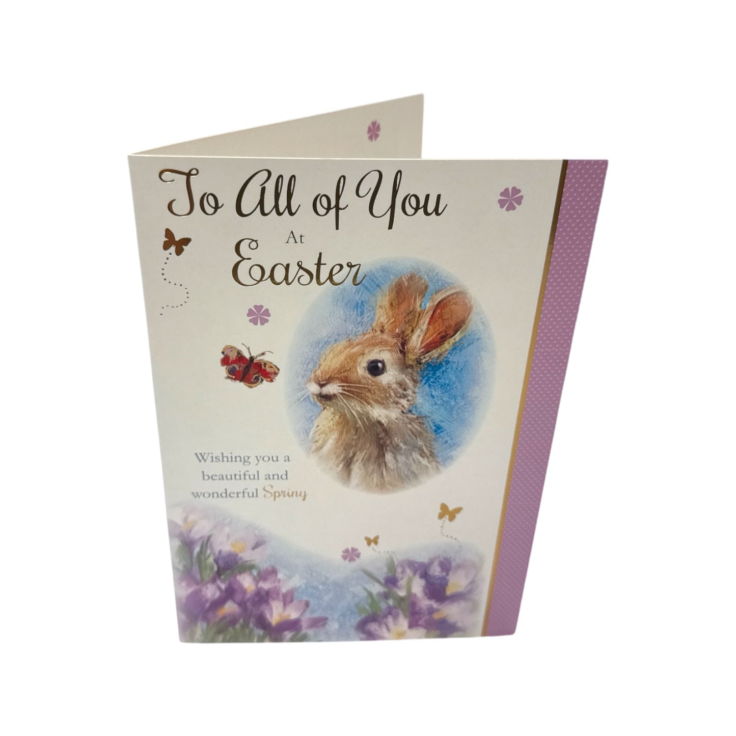 To All Of You Rabbit Floral Design Easter Card