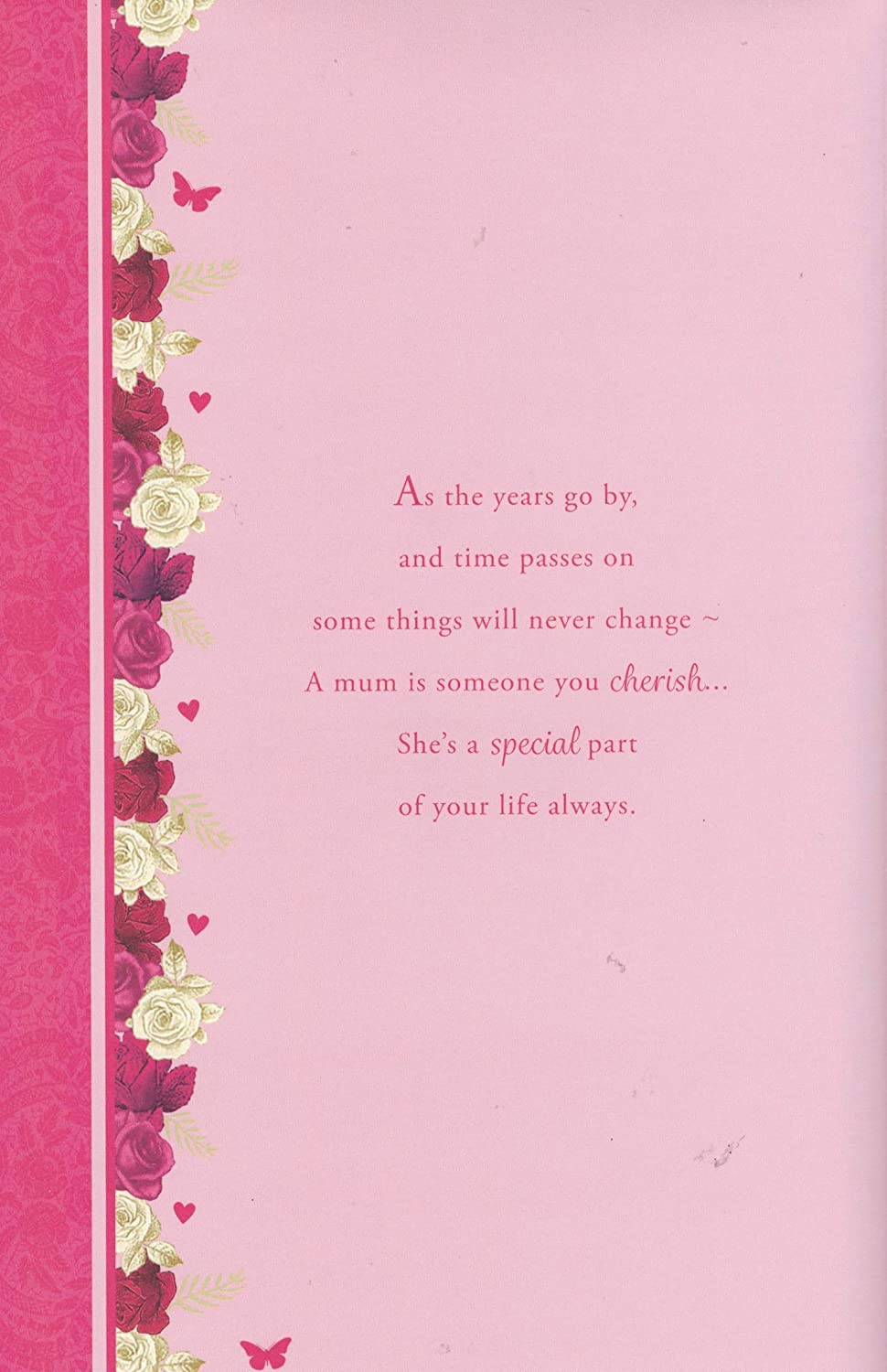 Special Mum 8 Page Insert Heart Design Luxury Mother's Day Card