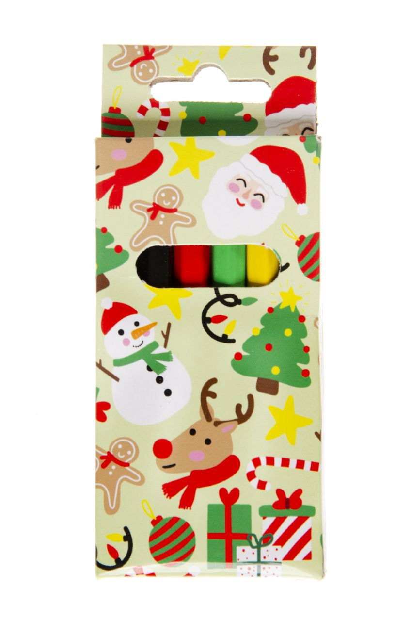 12 Pack of 6 Pieces Christmas Colored Pencils 9cm