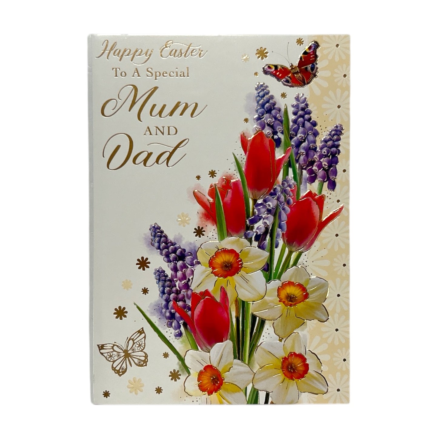 To A Special Mum and Dad Floral And Butterflies Design Easter Card