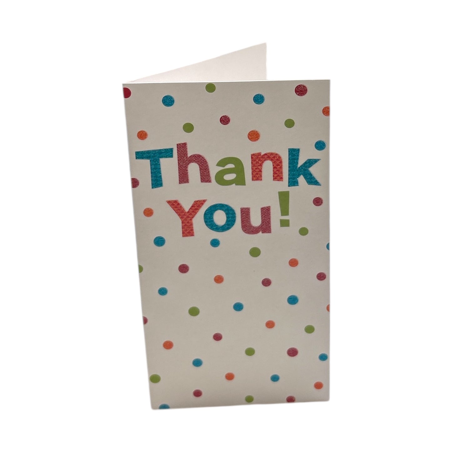 Pack of 8 Glitter Finished Thank You Cards with Spots