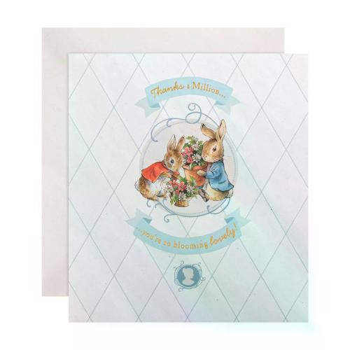 Classic Flopsy & Peter Rabbit Design Thank You Card