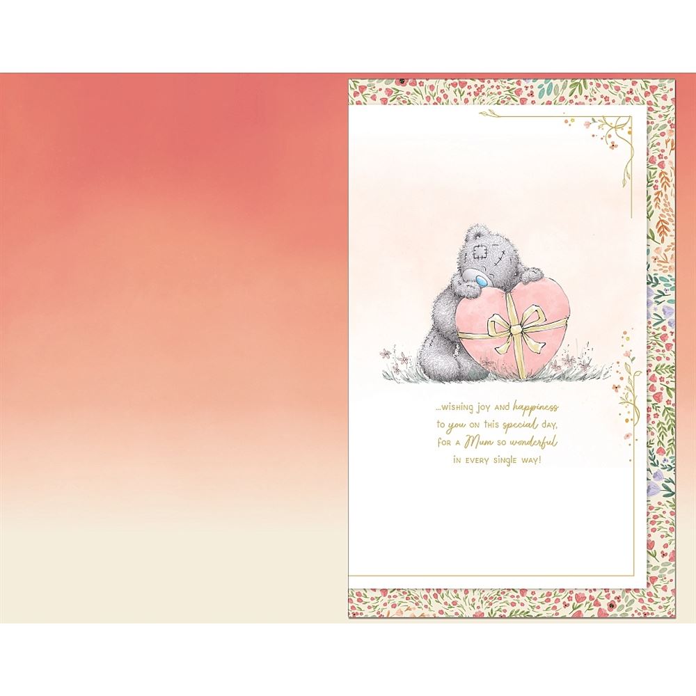 Bear With Heart Best Mum Handmade Mother's Day Card