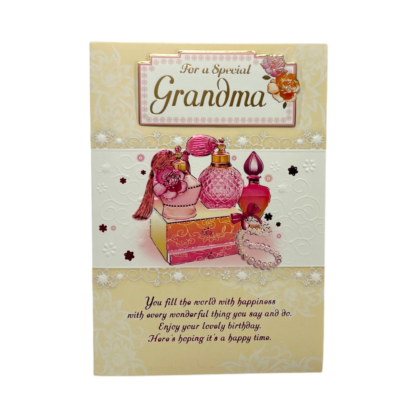 For A Special Grandma Perfumes Design Birthday Card
