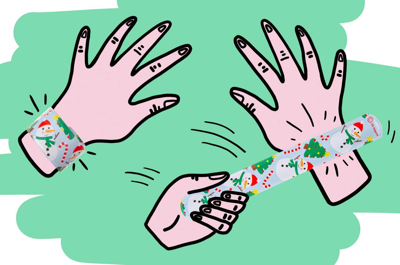 Pack of 36 Christmas Slap Bracelets