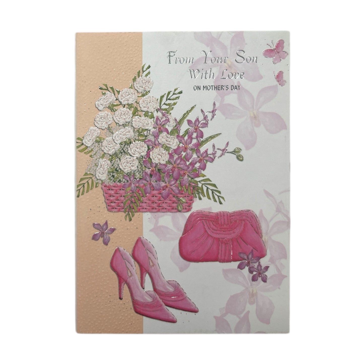 From Your Son Overflowing Flower Basket Design Mother's Day Card