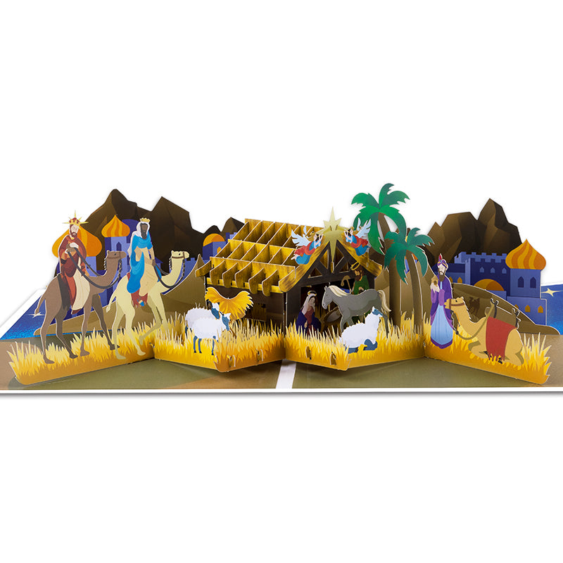The Night of Jesus Nativity 3D Pop Up Christmas Card