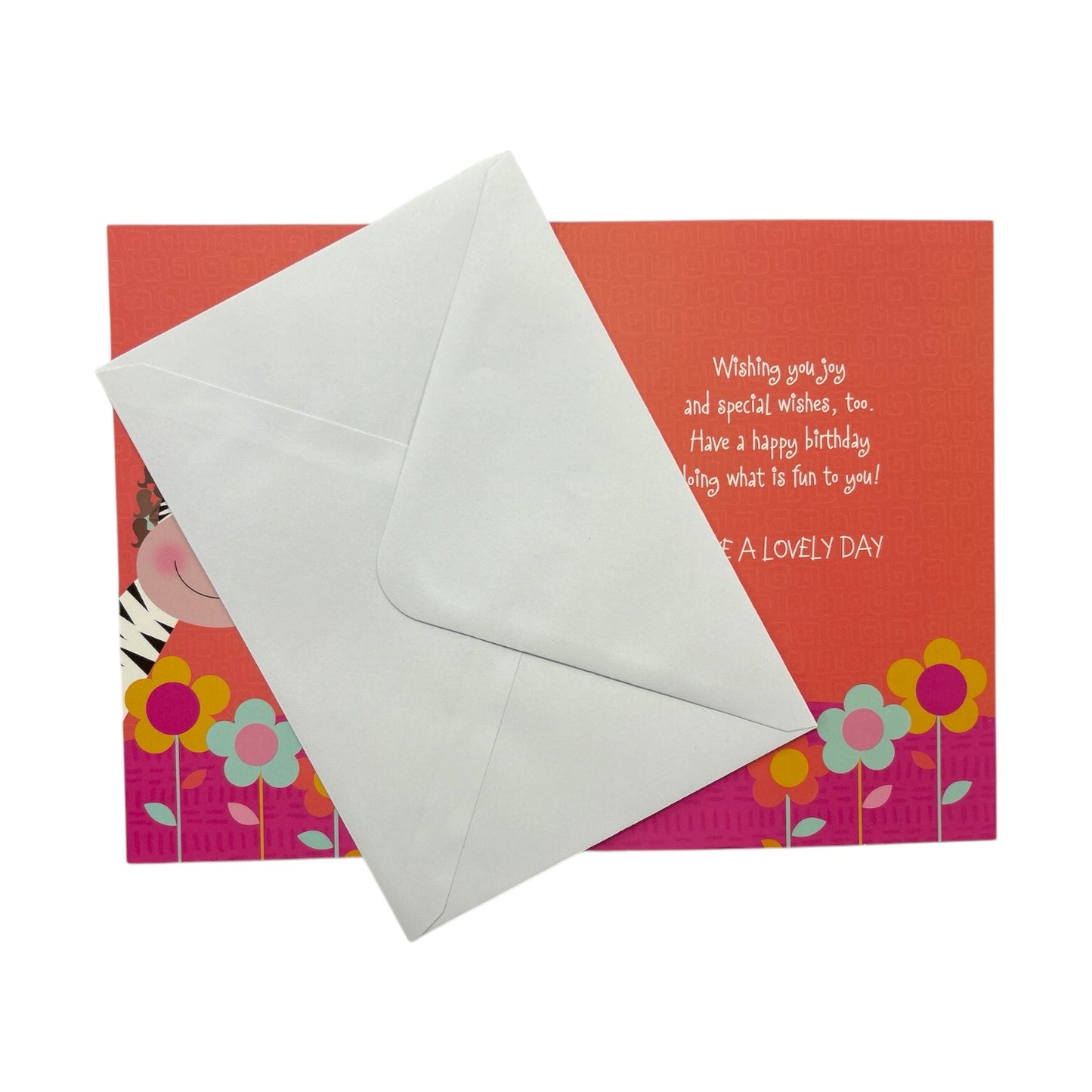 Age 03 Female Juvenile Giraffe with Flowers Design Birthday Card