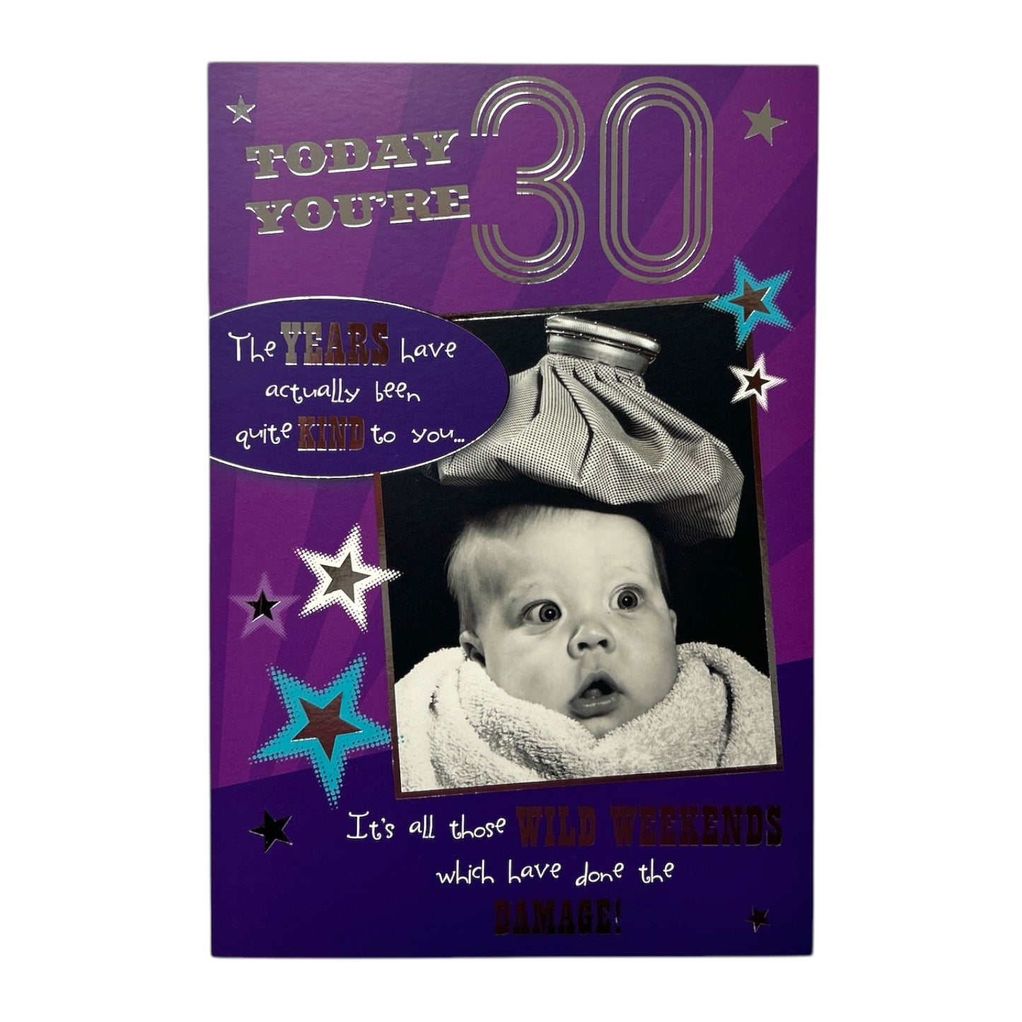 30th Unisex Wild Weekend Witty Words Birthday Card