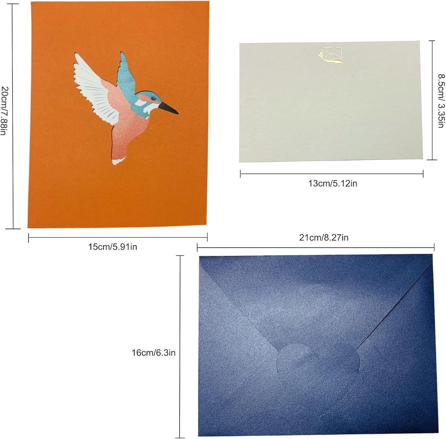 Hummingbird Harmony Pop Up Greeting Card