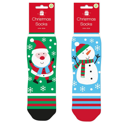 Single Pair of One Size Christmas Socks