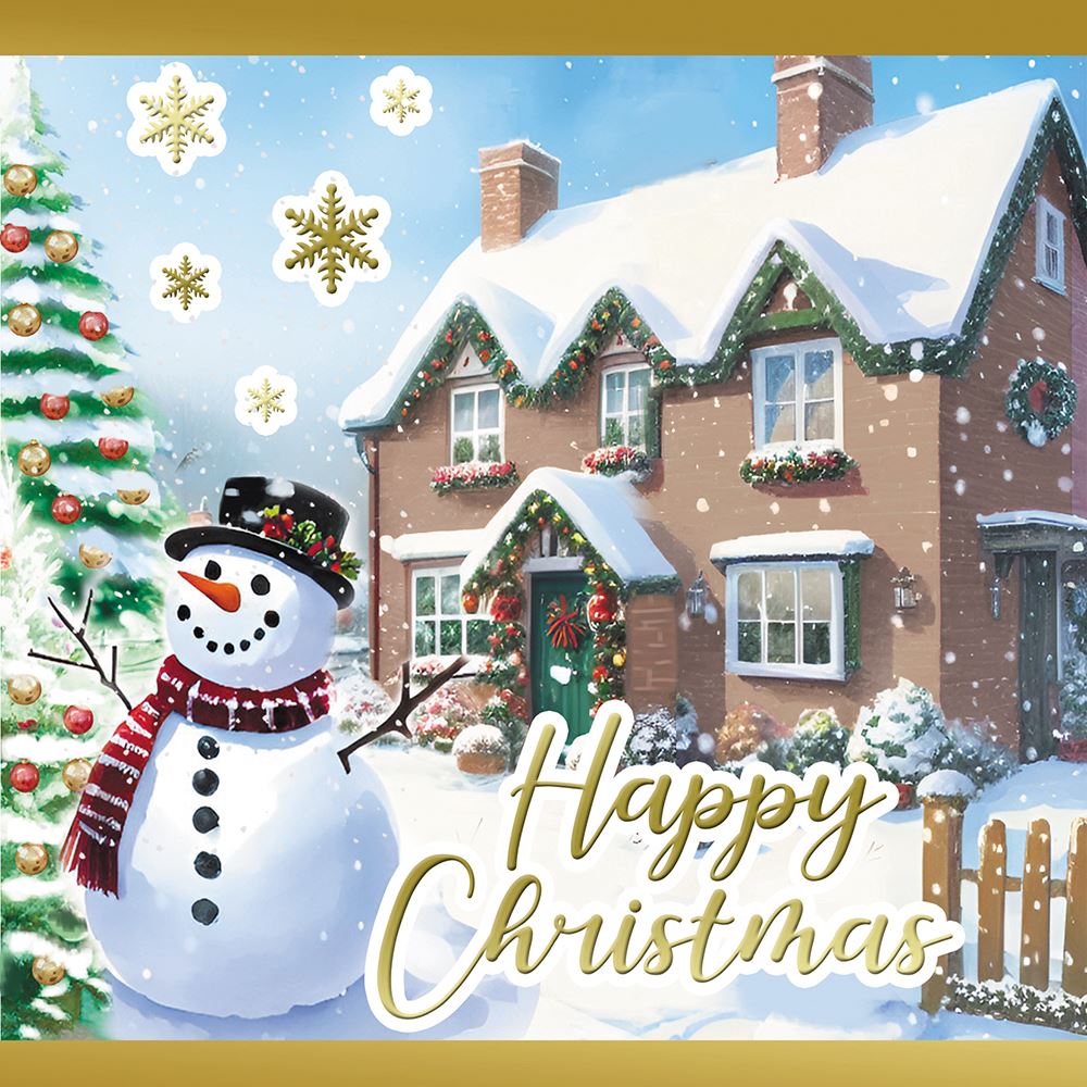 Pack of 10 Snowman & Winter Scene Christmas Boxed Cards