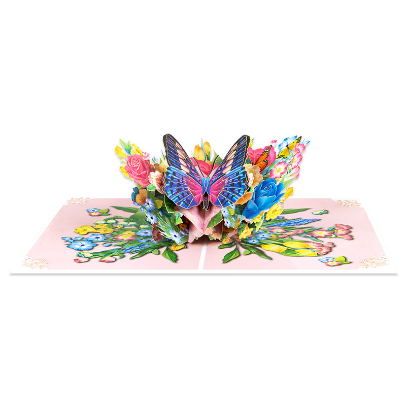 Wings of Joy Butterfly & Flower Pop Up Card