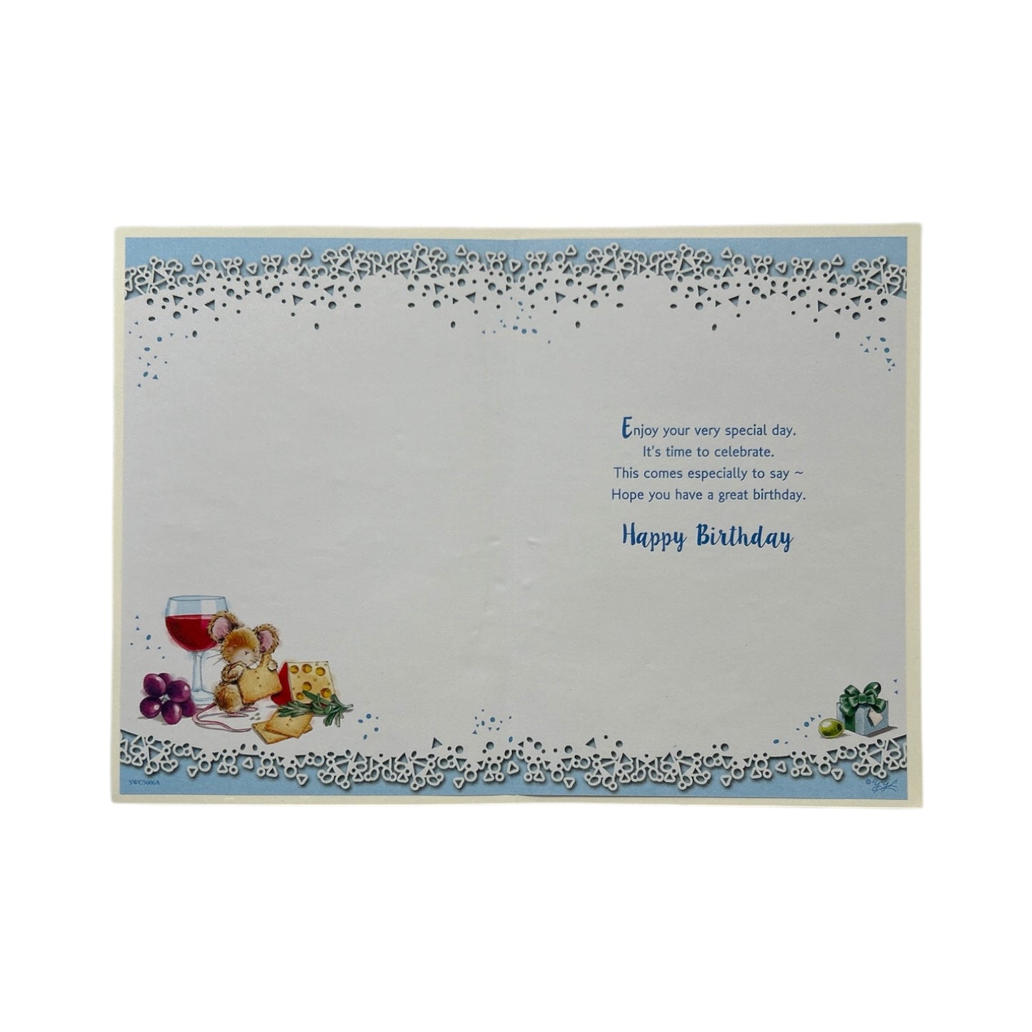 To My Son Mouse Munching Cheese Design Birthday Card