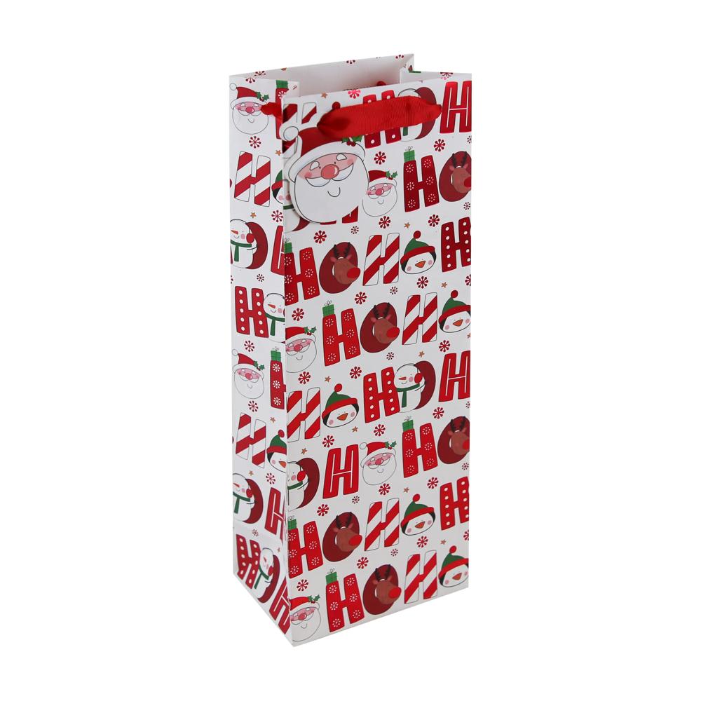 Ho Ho Ho Bottle Christmas Gift Bag
