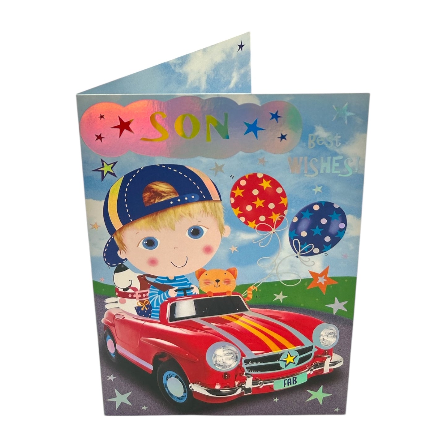Son Trendy Pops Best Wishes Juvenile Birthday Card