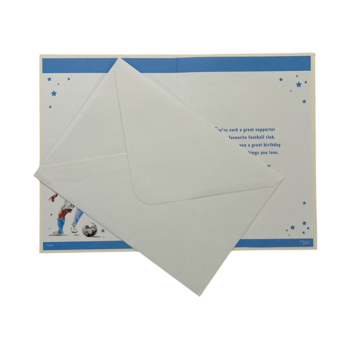 A Man In Light Blue and White Soccer Uniform Customized Male Birthday Card