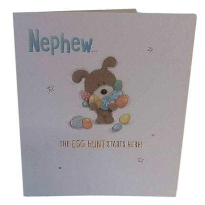 Nephew Egg Hunt Lots Of Woof Easter Card