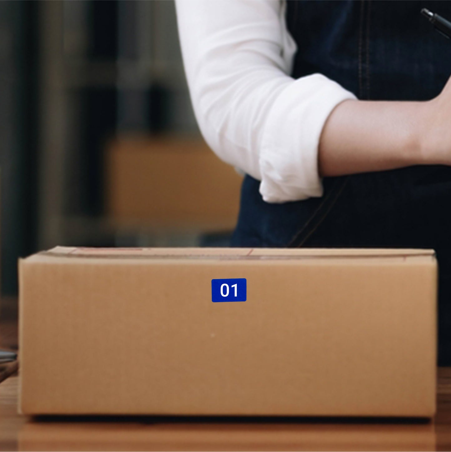 Pack of 250 White 12x18mm Rectangular Labels - Adhesive Stickers