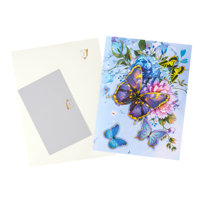 Colorful Whispers Butterfly & Flower 3D Pop Up Card