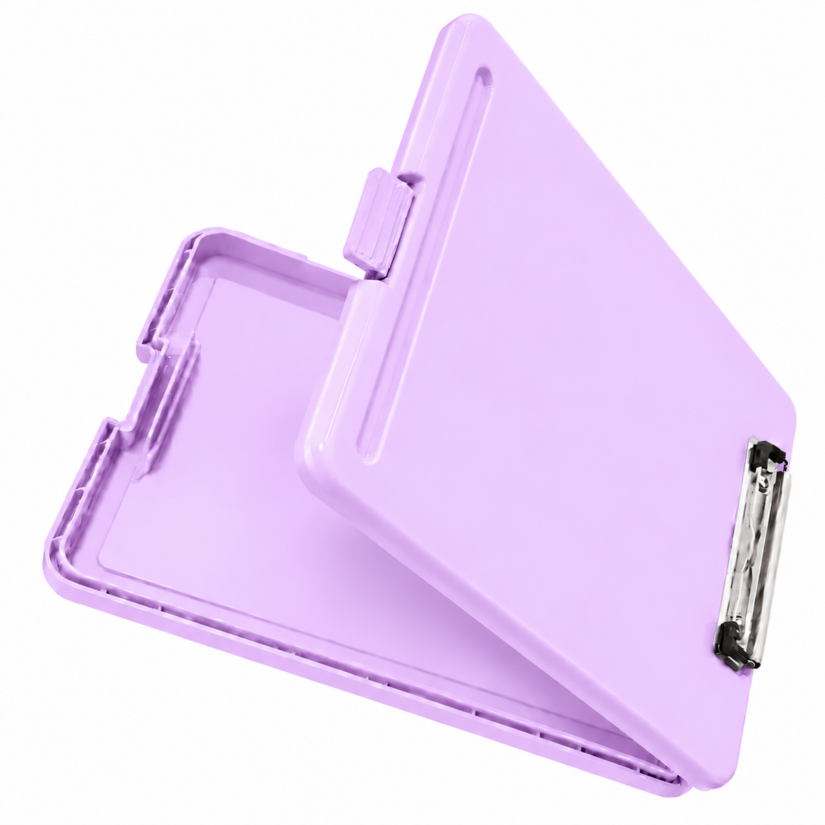 Pack of 10 A4 Pastel Purple Plastic Clipboard Box File - Storage Filing Case
