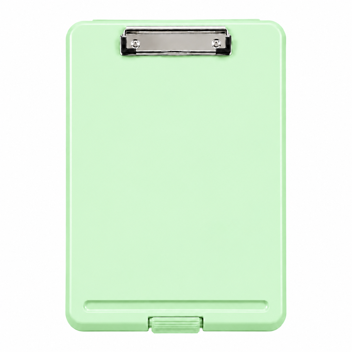 Pack of 10 A4 Pastel Green Plastic Clipboard Box File - Storage Filing Case