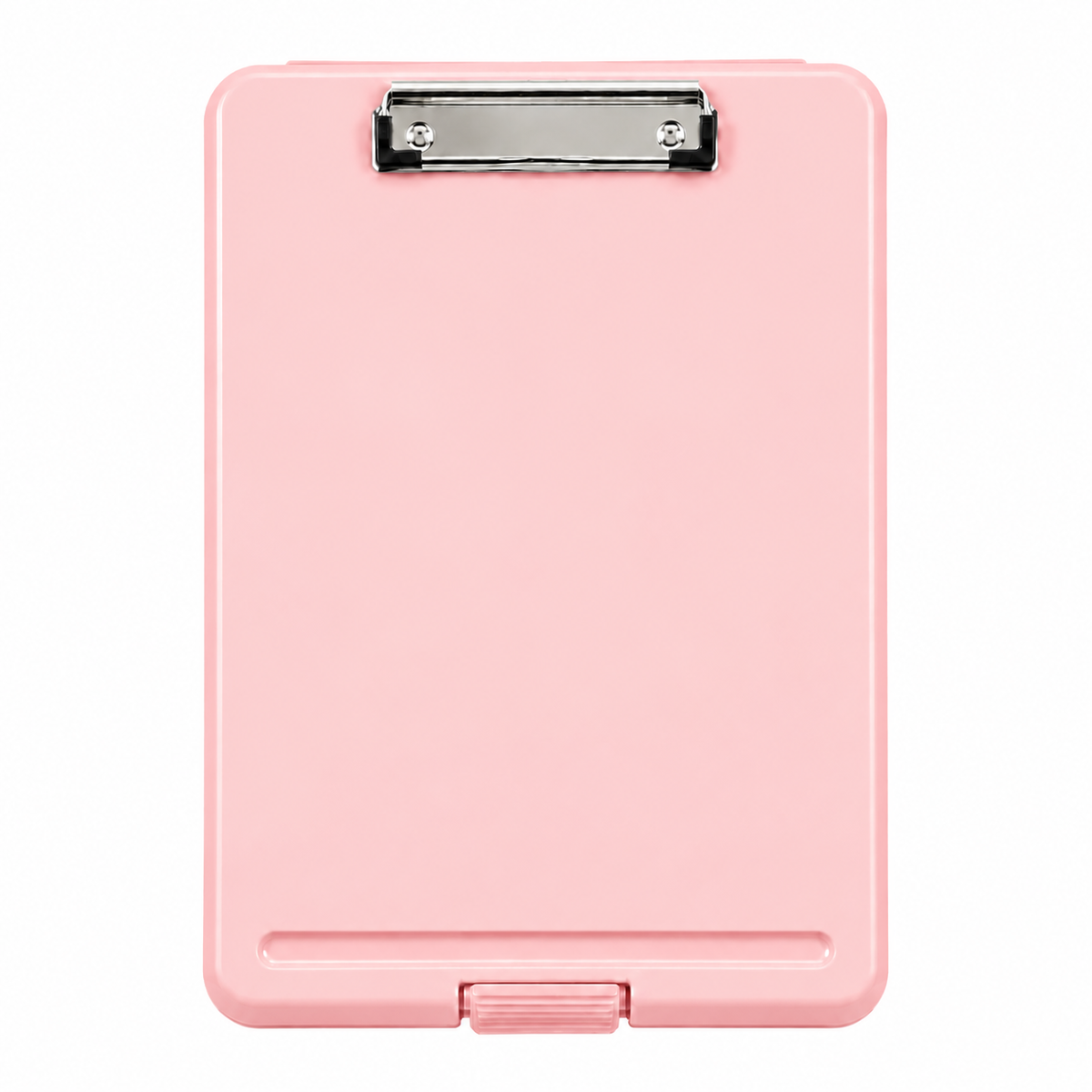 Pack of 10 A4 Pastel Pink Plastic Clipboard Box File - Storage Filing Case