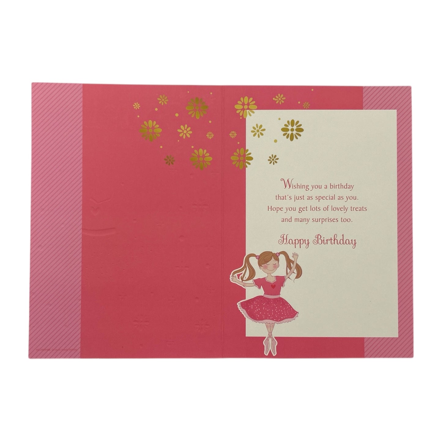 For Cousin Juvenile Girl Dancing Pink Birthday Card