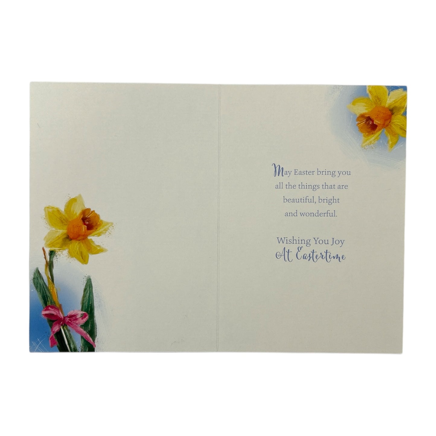 To Grandma And Grandad Beautiful Yellow Tulip Flower Design Easter Card