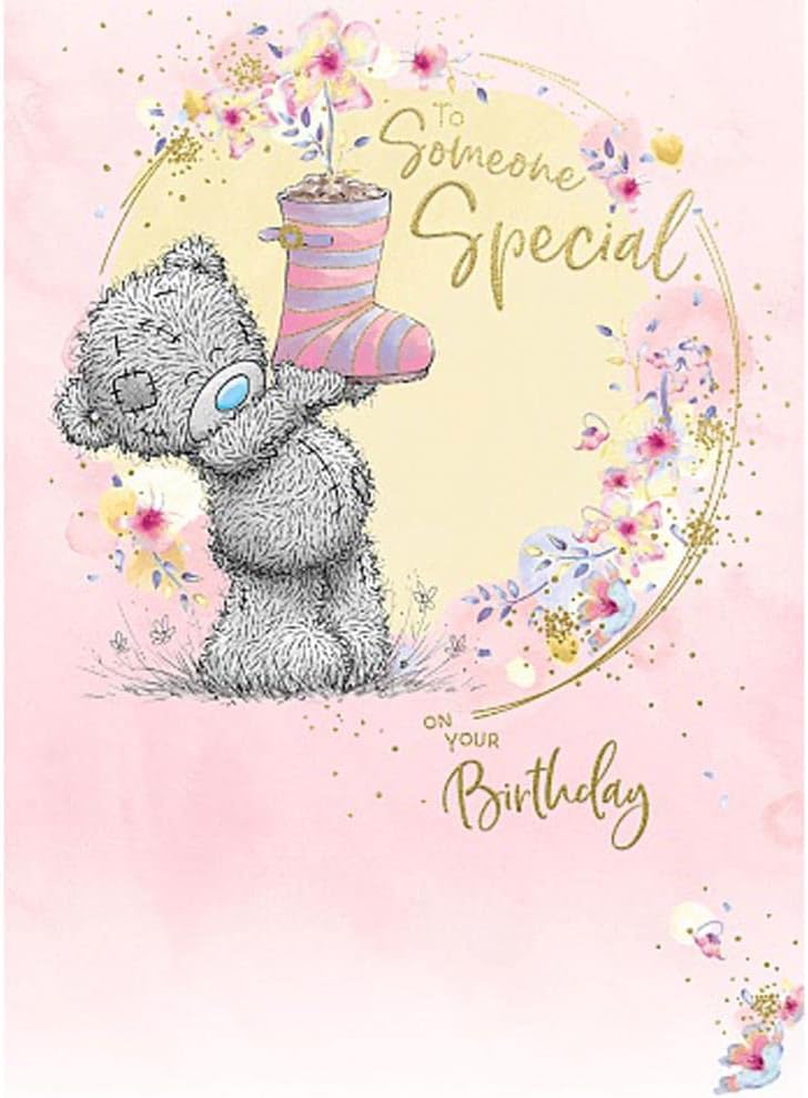 Bear Holding Welly Just To Say Open Blank Card